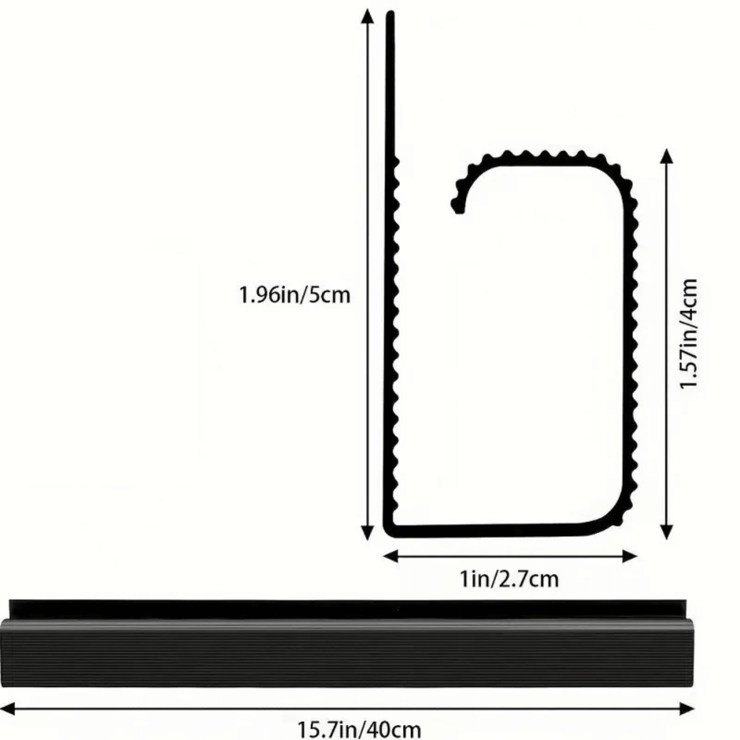 Organizador de cabos adesivo sob a mesa, 40cm Essencea