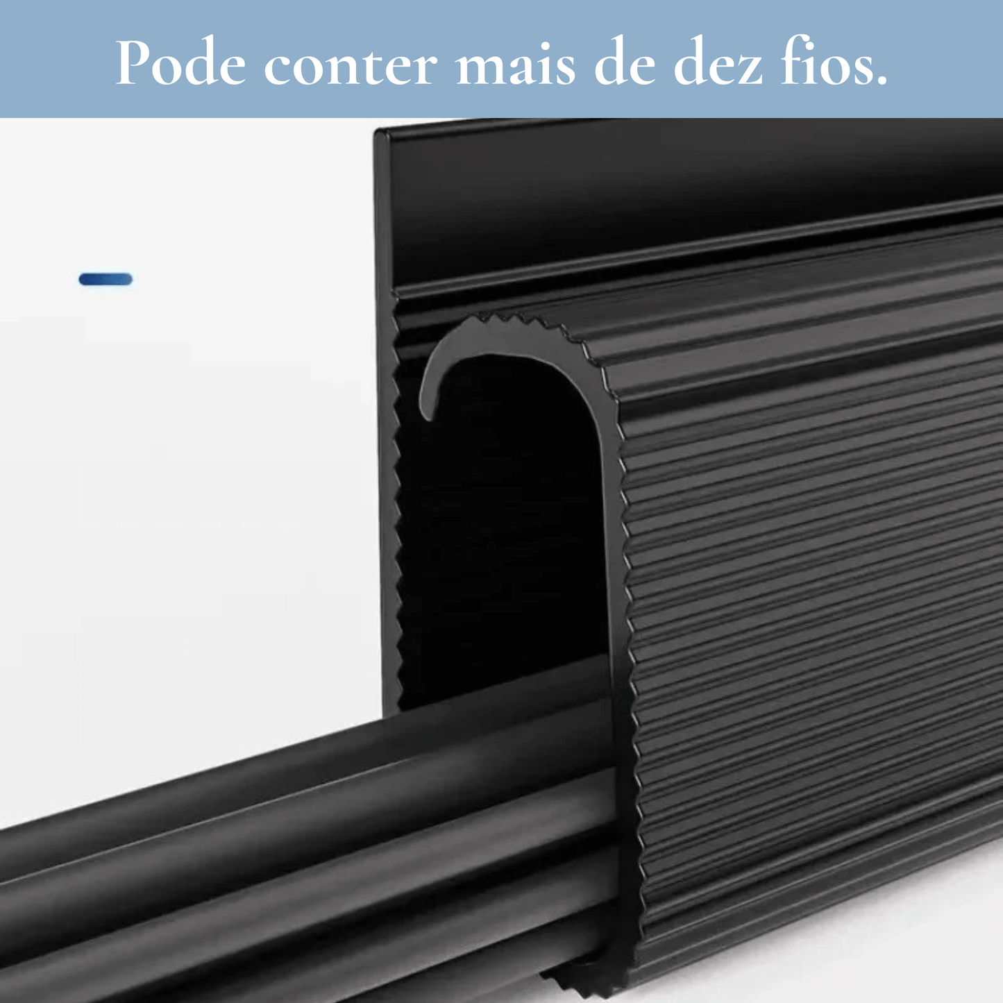 Organizador de cabos adesivo sob a mesa, 40cm Essencea